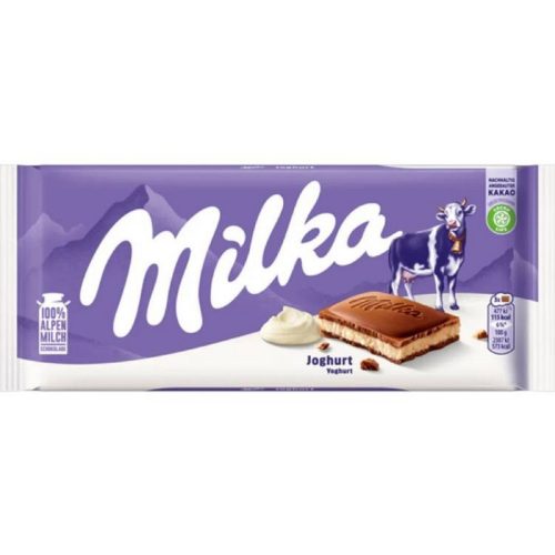Milka chocolate con leche alpina relleno de crema de yogur 100g